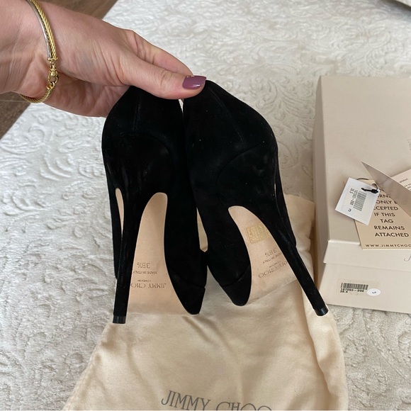 Jimmy Choo Cosmic 120 Suede Pumps - Picture 6 of 8